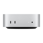 Apple Mac mini con diseño compacto en color plata visto de frente